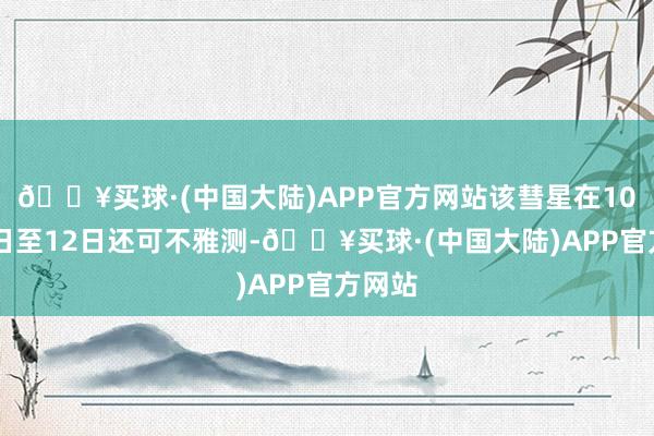 🔥买球·(中国大陆)APP官方网站该彗星在10月10日至12日还可不雅测-🔥买球·(中国大陆)APP官方网站