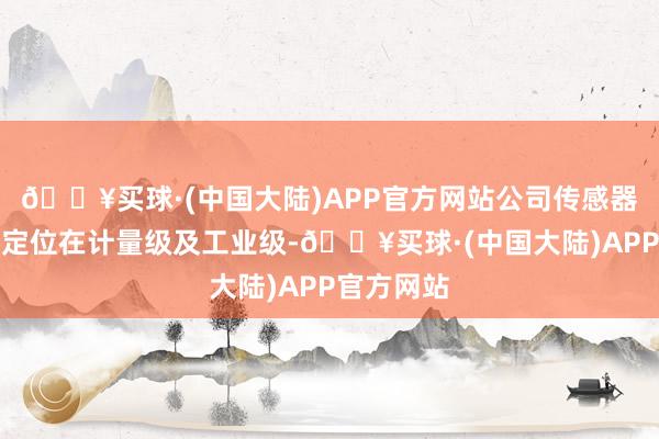 🔥买球·(中国大陆)APP官方网站公司传感器产物主要定位在计量级及工业级-🔥买球·(中国大陆)APP官方网站