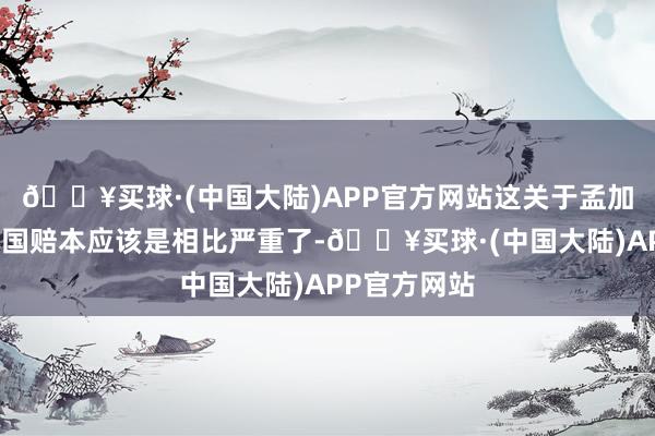 🔥买球·(中国大陆)APP官方网站这关于孟加拉这样的小国赔本应该是相比严重了-🔥买球·(中国大陆)APP官方网站