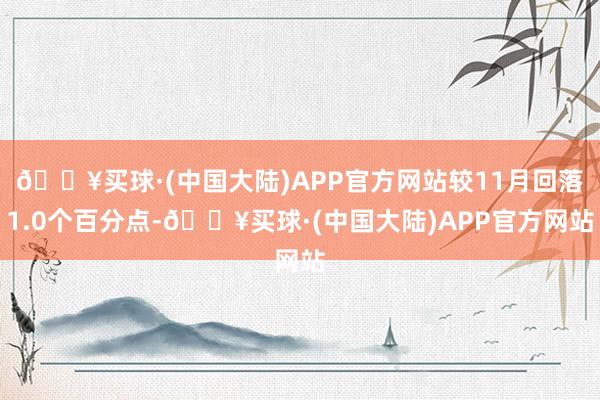 🔥买球·(中国大陆)APP官方网站较11月回落1.0个百分点-🔥买球·(中国大陆)APP官方网站