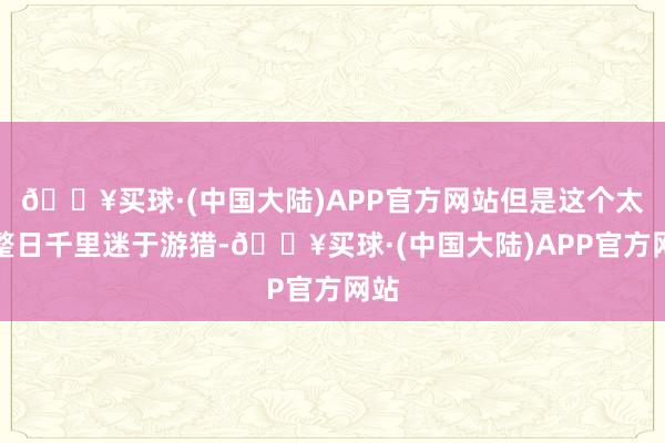 🔥买球·(中国大陆)APP官方网站但是这个太康整日千里迷于游猎-🔥买球·(中国大陆)APP官方网站